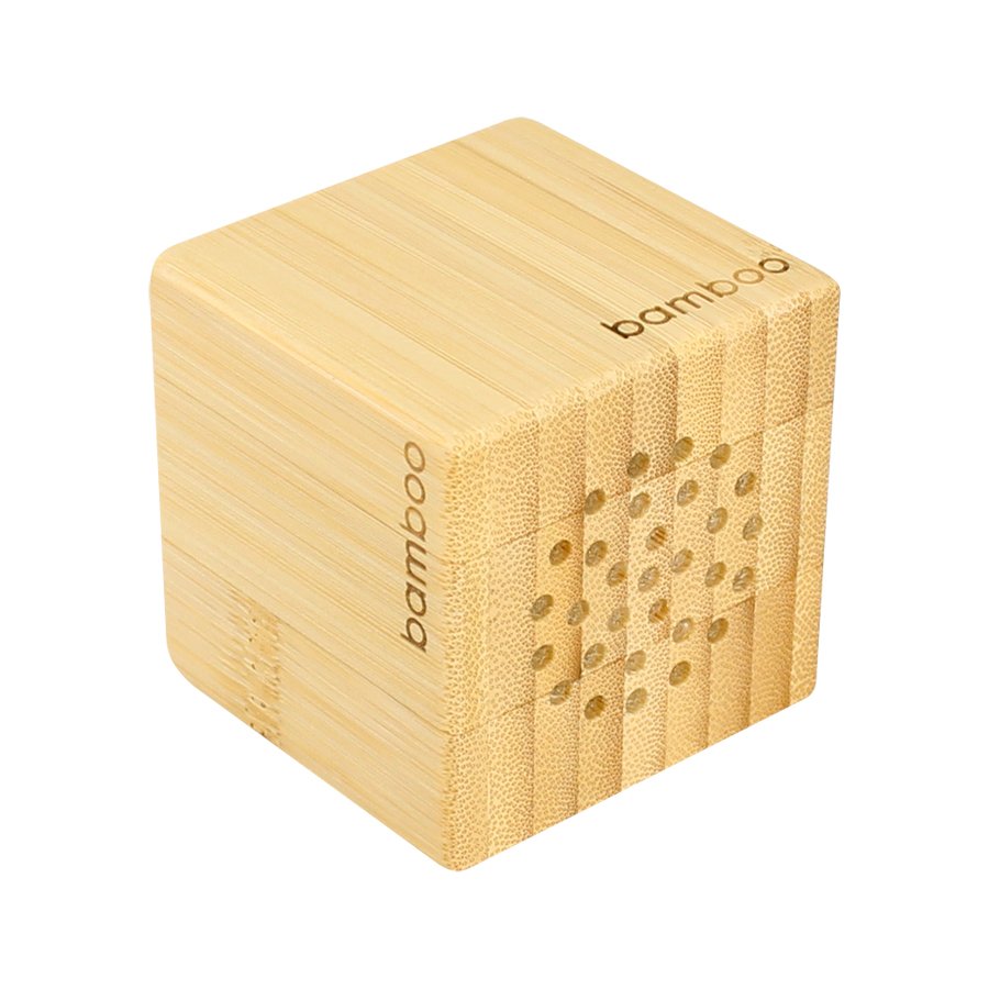 Parlante USB de bambú 5,7 × 5,7 × 5,7 cm 1