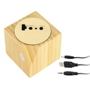 Parlante USB de bambú 5,7 × 5,7 × 5,7 cm 2