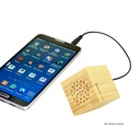 Parlante USB de bambú 5,7 × 5,7 × 5,7 cm 3