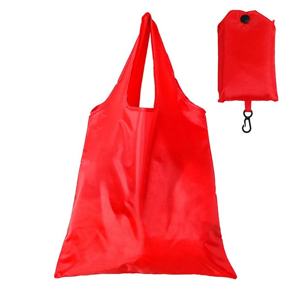 Bolsa plegable de poliéster con estuche y mosquetón 2