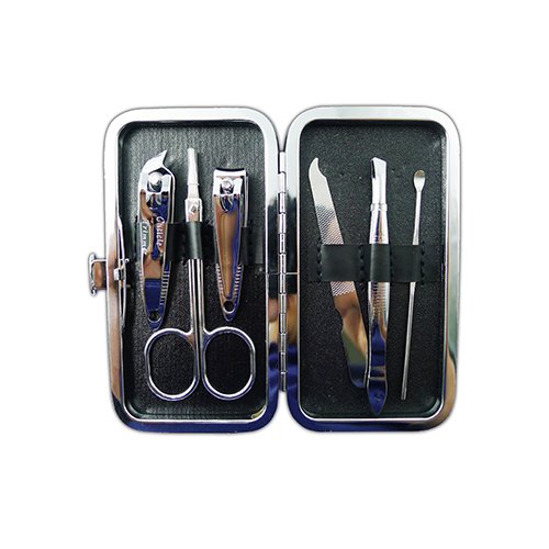 Set de manicure de 6 utensilios con estuche de cuerina 1