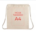 Bolsa morral de algodón 37,5 × 42 cm 3