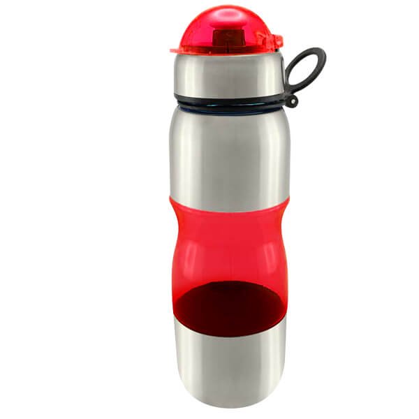 Botella caramayola plástica con base de acero 600 ml 2