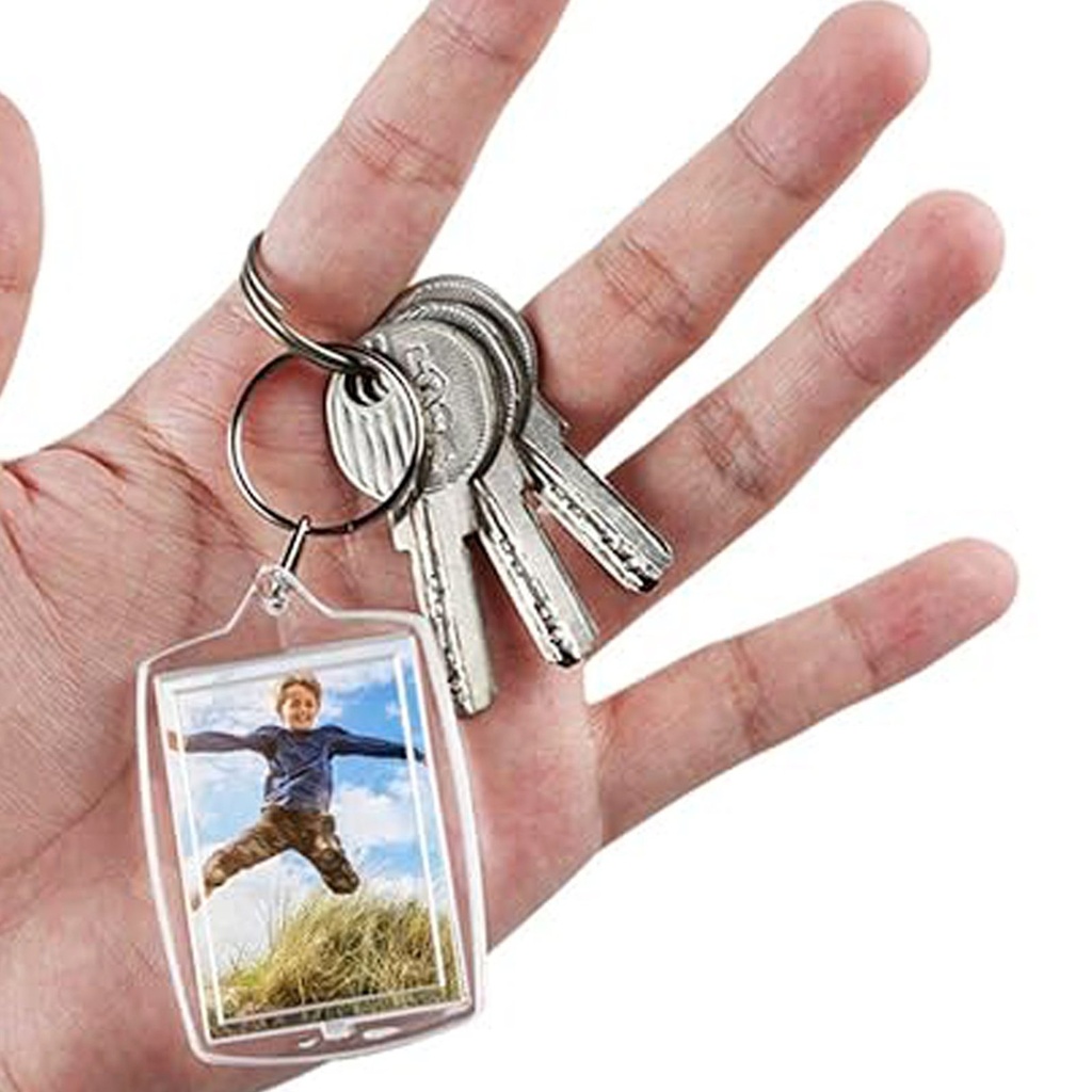 Llavero porta foto transparente 4,1 × 6,2 cm 1