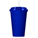 Vaso reutilizable de plástico empavonado 500 ml 2