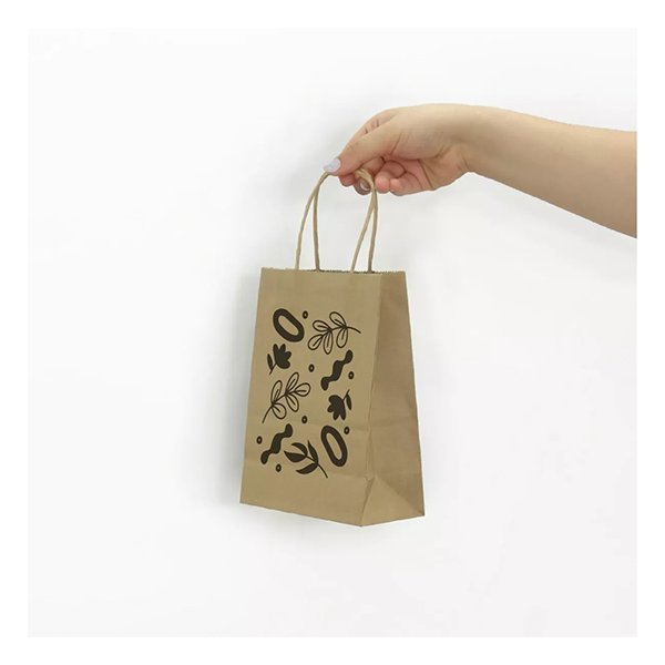 Bolsa de papel kraft 20 × 14 × 8 cm 3