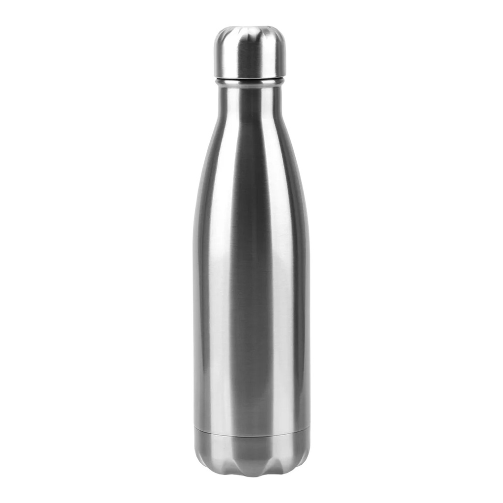 Botella térmica de acero 500 ml blanca, negra o plateada 3