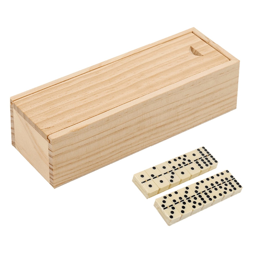 Juego de dominó en caja de madera 1