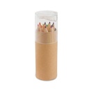 Set de 12 lápices de colores en tubo de cartón 1