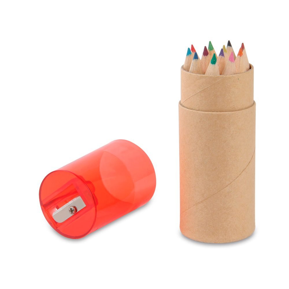 Set de 12 lápices de colores en tubo de cartón 3