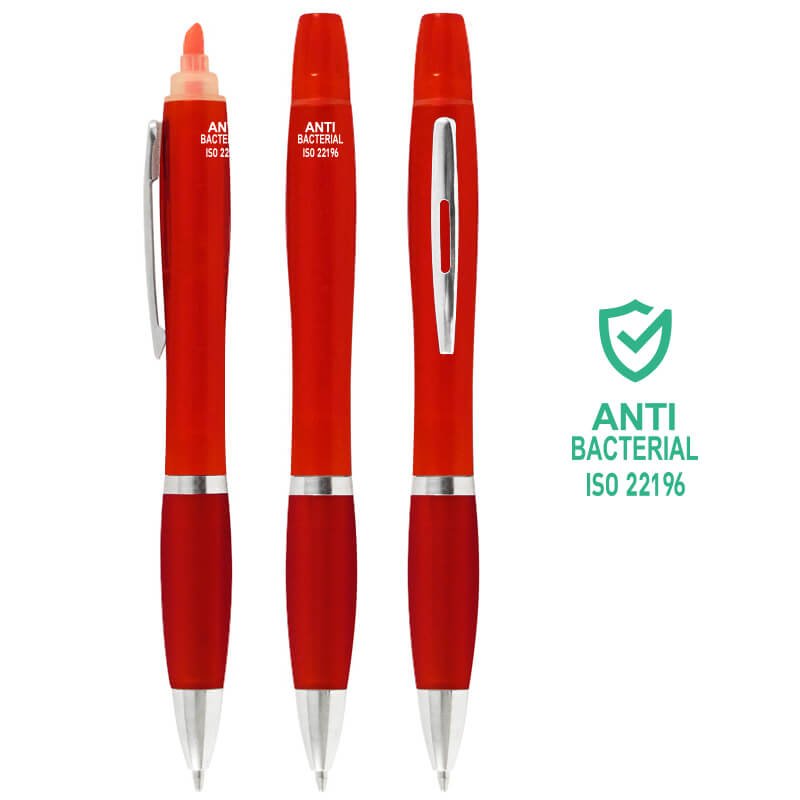 Bolígrafo antibacterial con destacador 1