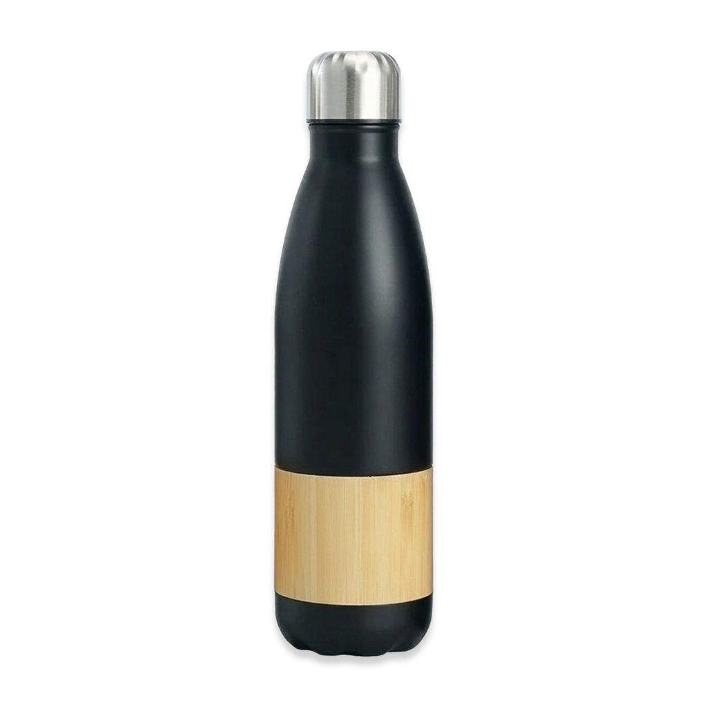 Botella térmica de acero y bambú 500 ml 3