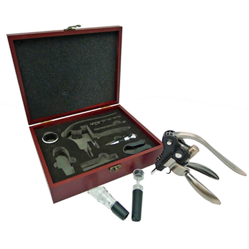Set de Vino Deluxe Caoba 3