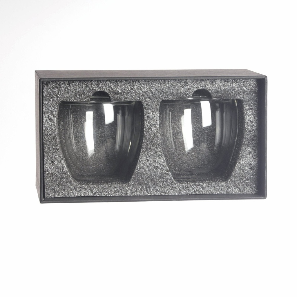 Vaso Vidrio Doble Pared SET Ø 8 cm. x 8 cm 1
