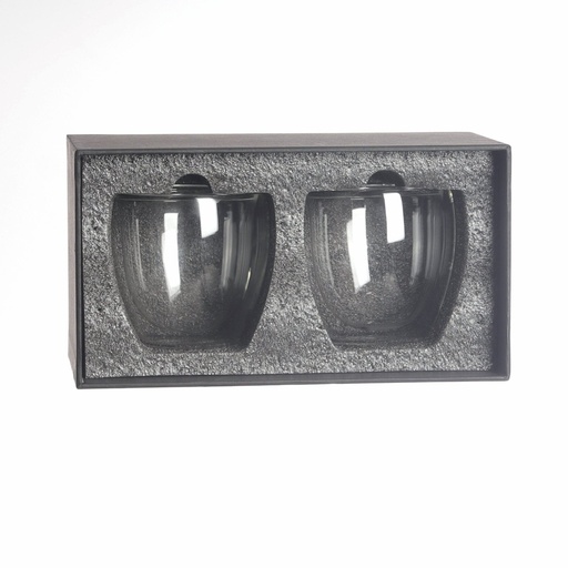 Vaso Vidrio Doble Pared SET Ø 8 cm. x 8 cm 1