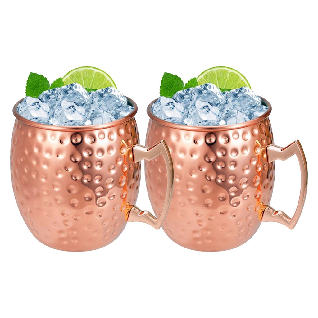 Set de 2 tazones de acero acabado cobre martillado 500 ml 3