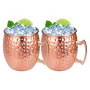 Set de 2 tazones de acero acabado cobre martillado 500 ml 3
