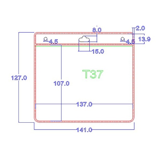 Portacredencial de PVC horizontal 14,1 × 12,7 cm 1