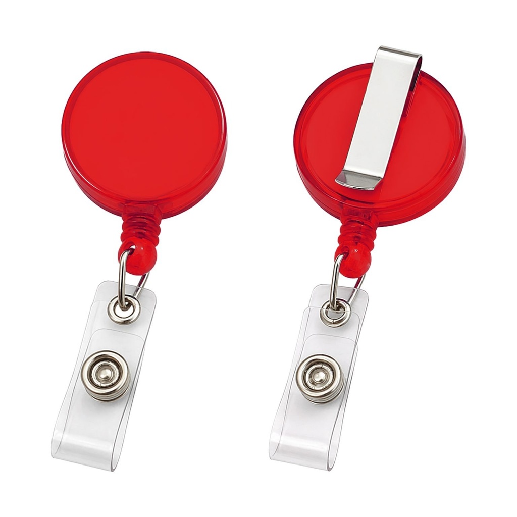 Yoyo portacredencial retráctil azul o rojo 1