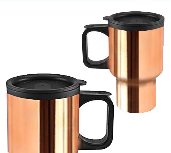 Mug de acero acabado cobre 440 ml 2