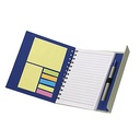 Libreta kraft con bolígrafo y notas adhesivas 14 × 18 cm 1