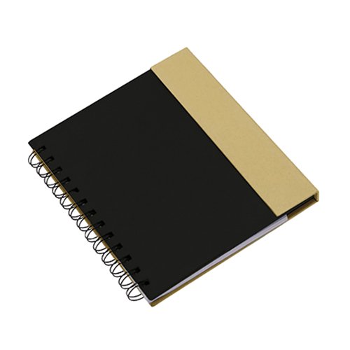 Libreta kraft con bolígrafo y notas adhesivas 14 × 18 cm 2