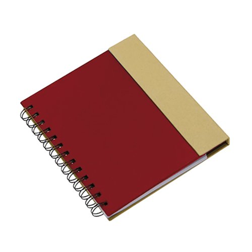 Libreta kraft con bolígrafo y notas adhesivas 14 × 18 cm 3