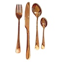 Set de 24 cubiertos acabado cobre con estuche 1