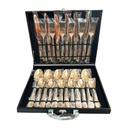 Set de 24 cubiertos acabado cobre con estuche 2
