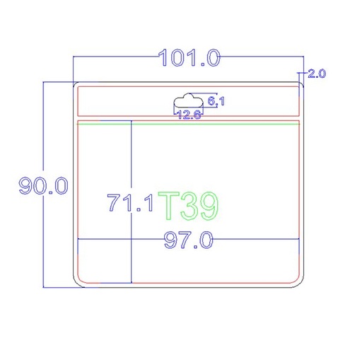 Portacredencial de PVC horizontal 10,1 × 9 cm 1