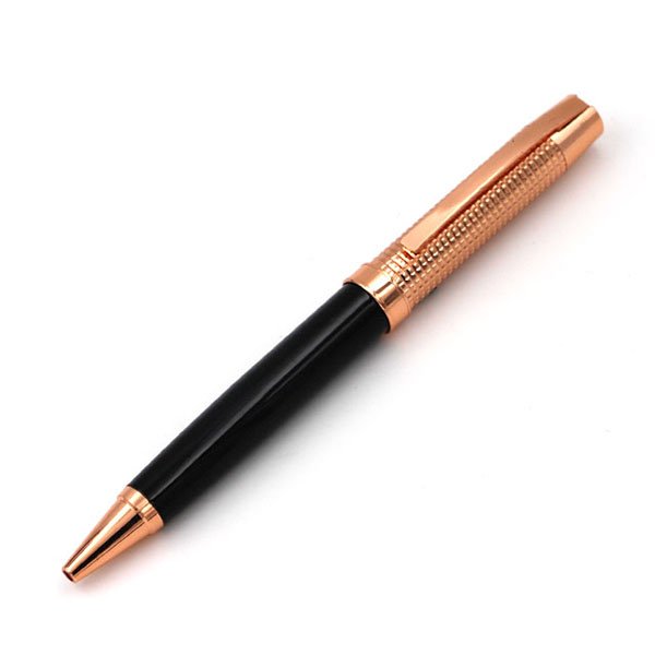 Bolígrafo metálico cobre y negro 3