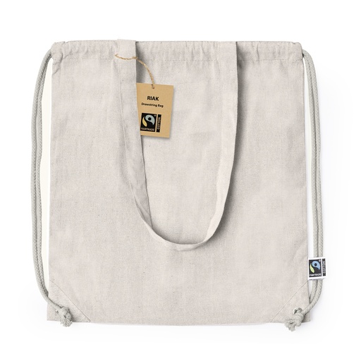 [20776NATUS/T] Bolsa Mochila Riak Fairtrade 42 cm x 38 cm (NATURAL)