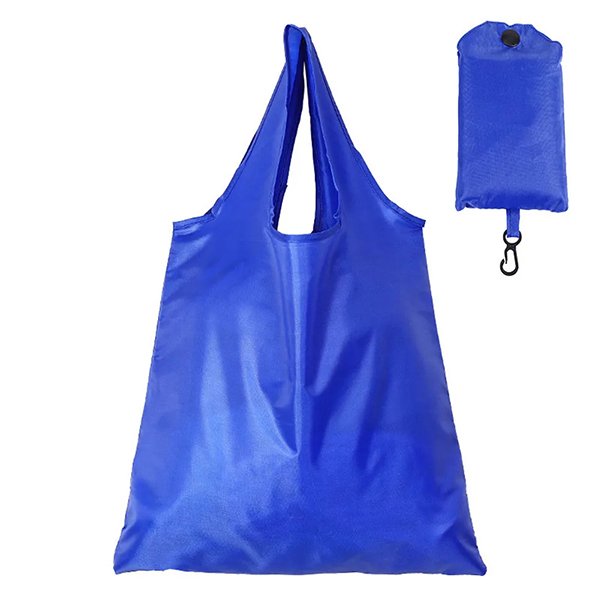 Bolsa plegable de poliéster con estuche y mosquetón