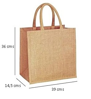 Bolsa de yute 39 × 36 × 14,5 cm