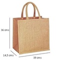 Bolsa de yute 39 × 36 × 14,5 cm
