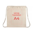 Bolsa morral de algodón 37,5 × 42 cm
