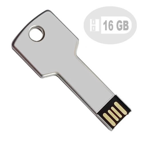 Pendrive metálico con forma de llave 16 GB