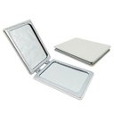 Espejo rectangular de cartera con tapa