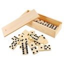 Juego de dominó en caja de madera