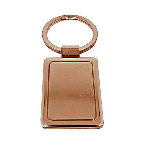 Llavero rectangular acabado cobre