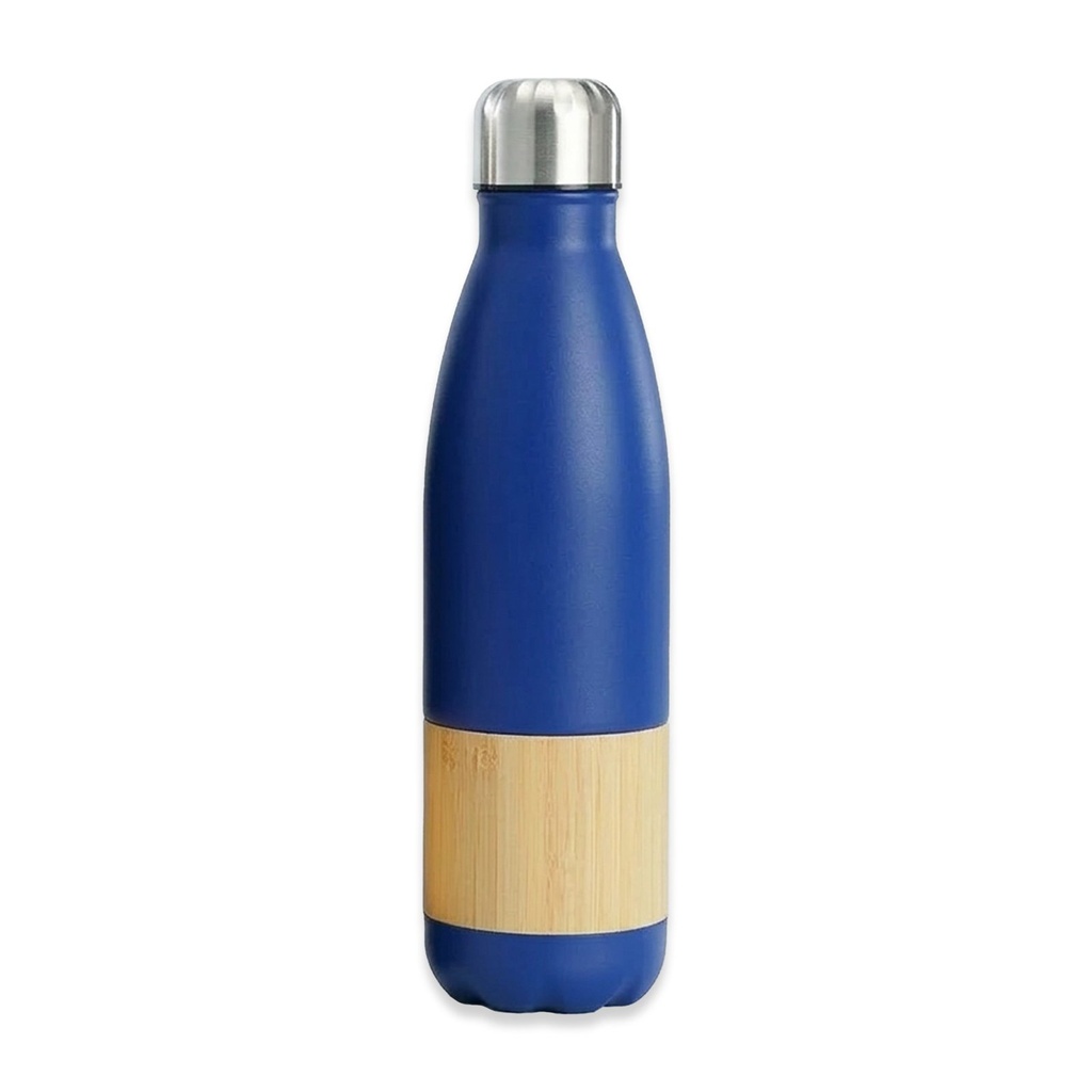 Botella térmica de acero y bambú 500 ml