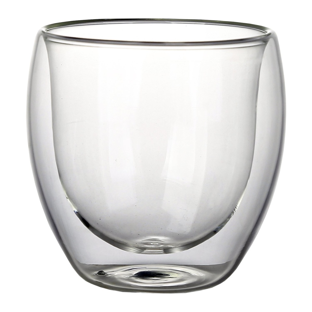 Vaso Vidrio Doble Pared SET Ø 8 cm. x 8 cm