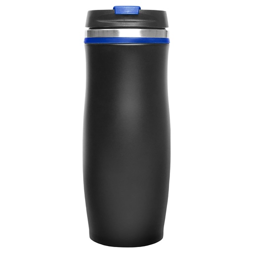 [LE-TAZ-0017-AZU] Mug térmico de acero 450 ml negro (Azul)