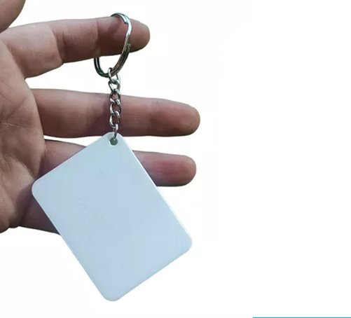 Llavero acrílico rectangular 4 × 6,8 cm