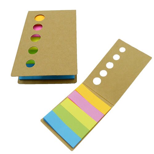 [LE-LIB-0035] Memo set de banderitas con tapa de cartón 5,5 × 8 cm