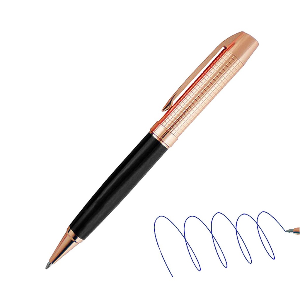 Bolígrafo metálico cobre y negro