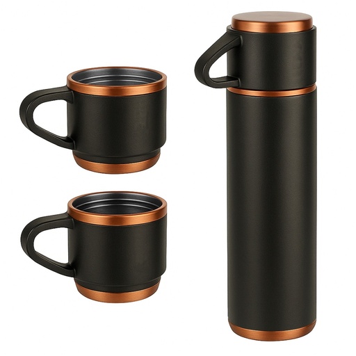 [LE-BOT-0045] Set de termo 500 ml con 3 tazas y bolso