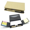 Set de notas adhesivas y bolígrafo 14 × 10 cm