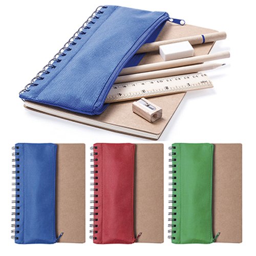 [LE-LIB-0030-AZU] Libreta kraft con estuche 15,5 × 21 cm (Azul)