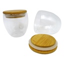 Vaso Vidrio doble Pared con Tapa